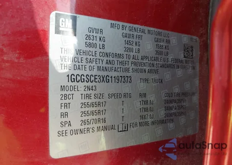 2016 Chevrolet Colorado Lt from USA, damaged, VIN 1GCGSCE3XG1197373